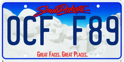 SD license plate 0CFF89