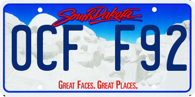 SD license plate 0CFF92