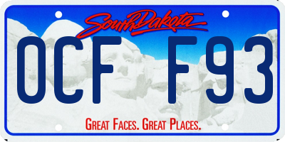 SD license plate 0CFF93