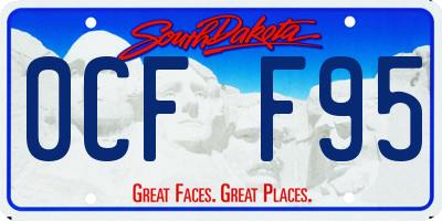 SD license plate 0CFF95
