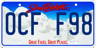 SD license plate 0CFF98