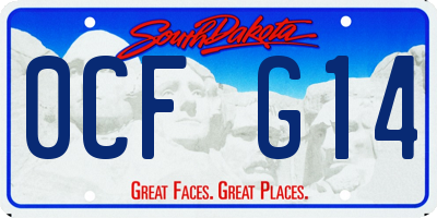 SD license plate 0CFG14