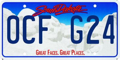 SD license plate 0CFG24