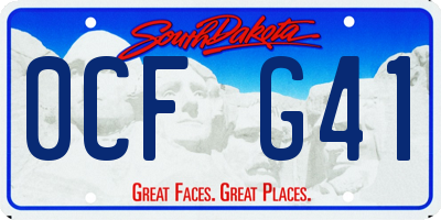 SD license plate 0CFG41