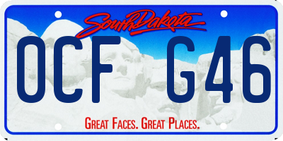 SD license plate 0CFG46