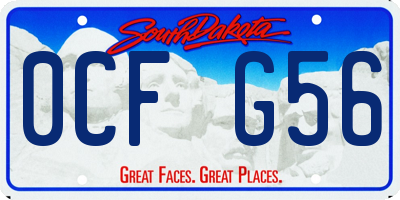SD license plate 0CFG56