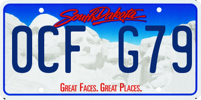 SD license plate 0CFG79