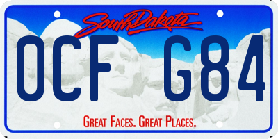 SD license plate 0CFG84