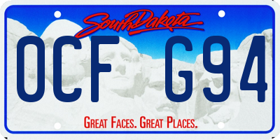 SD license plate 0CFG94