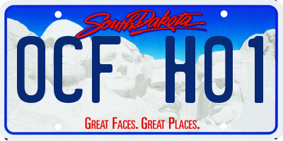 SD license plate 0CFH01