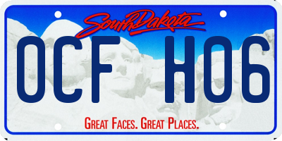 SD license plate 0CFH06