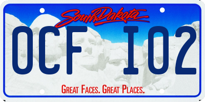 SD license plate 0CFI02