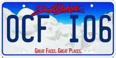 SD license plate 0CFI06