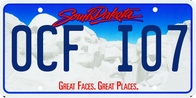 SD license plate 0CFI07