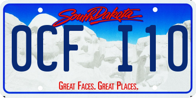 SD license plate 0CFI10