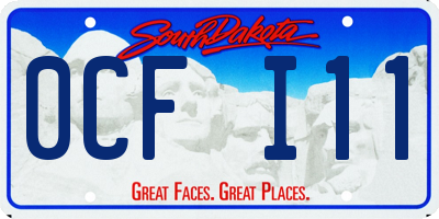 SD license plate 0CFI11