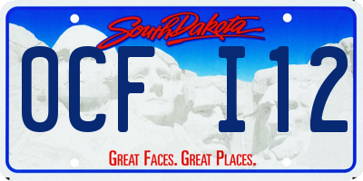 SD license plate 0CFI12
