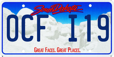 SD license plate 0CFI19