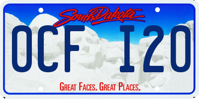 SD license plate 0CFI20