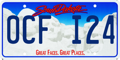 SD license plate 0CFI24