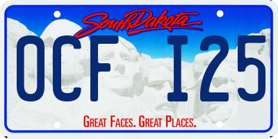 SD license plate 0CFI25
