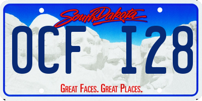 SD license plate 0CFI28