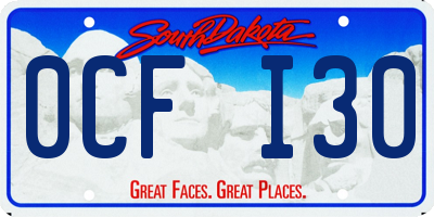 SD license plate 0CFI30