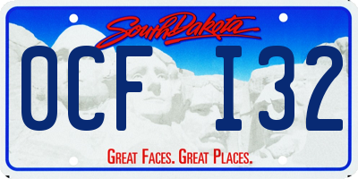 SD license plate 0CFI32