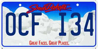 SD license plate 0CFI34