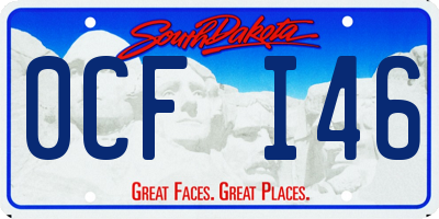SD license plate 0CFI46