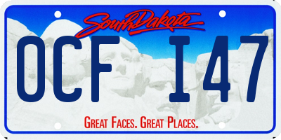 SD license plate 0CFI47