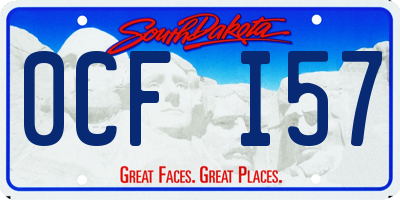 SD license plate 0CFI57