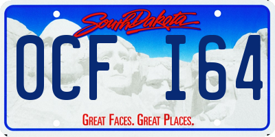SD license plate 0CFI64