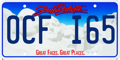 SD license plate 0CFI65
