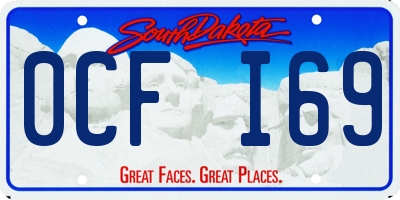 SD license plate 0CFI69