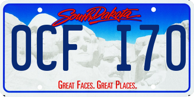 SD license plate 0CFI70