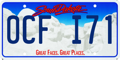 SD license plate 0CFI71