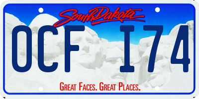SD license plate 0CFI74