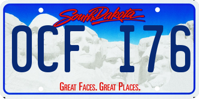 SD license plate 0CFI76