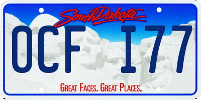 SD license plate 0CFI77