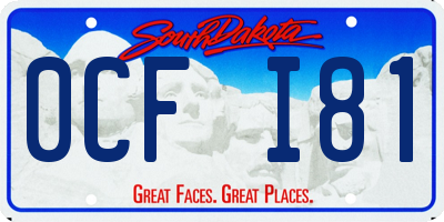 SD license plate 0CFI81