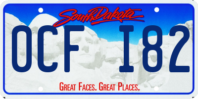 SD license plate 0CFI82