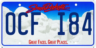 SD license plate 0CFI84