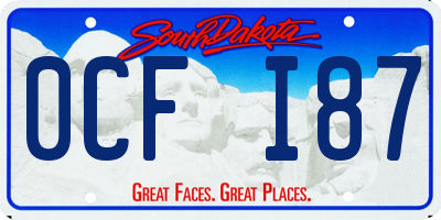 SD license plate 0CFI87