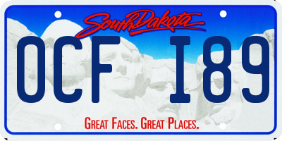 SD license plate 0CFI89