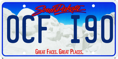 SD license plate 0CFI90