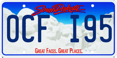 SD license plate 0CFI95