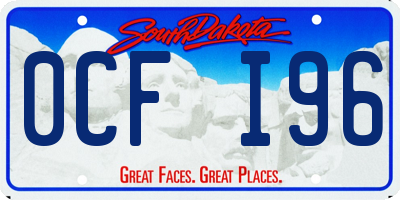 SD license plate 0CFI96