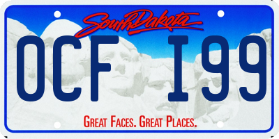 SD license plate 0CFI99