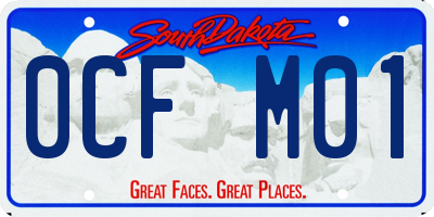 SD license plate 0CFM01